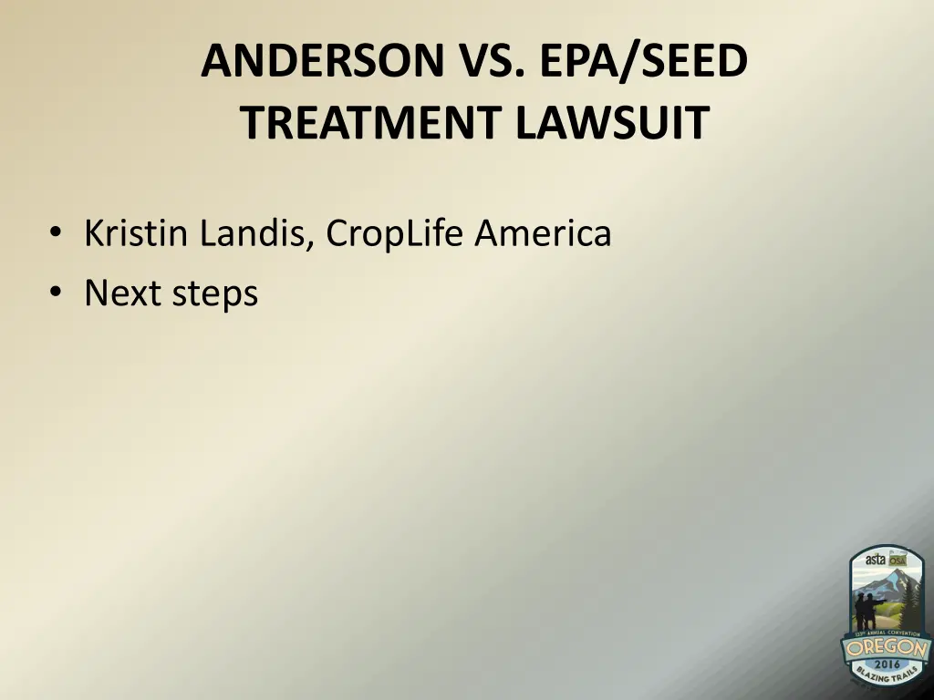 anderson vs epa seed treatment lawsuit
