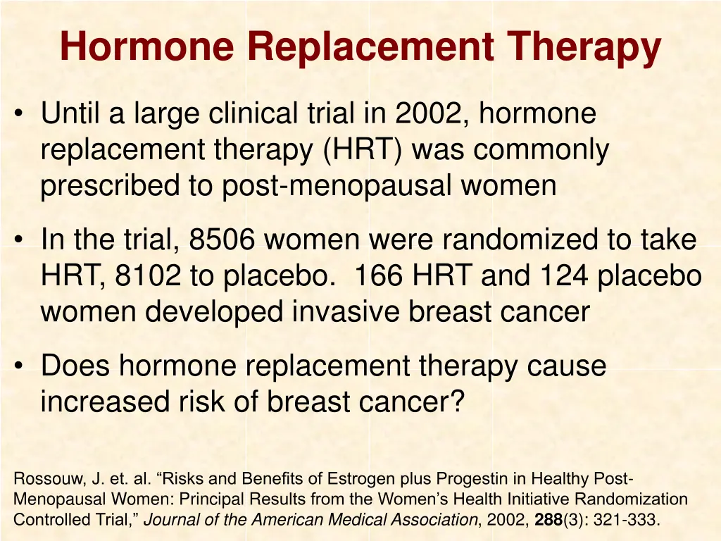 hormone replacement therapy