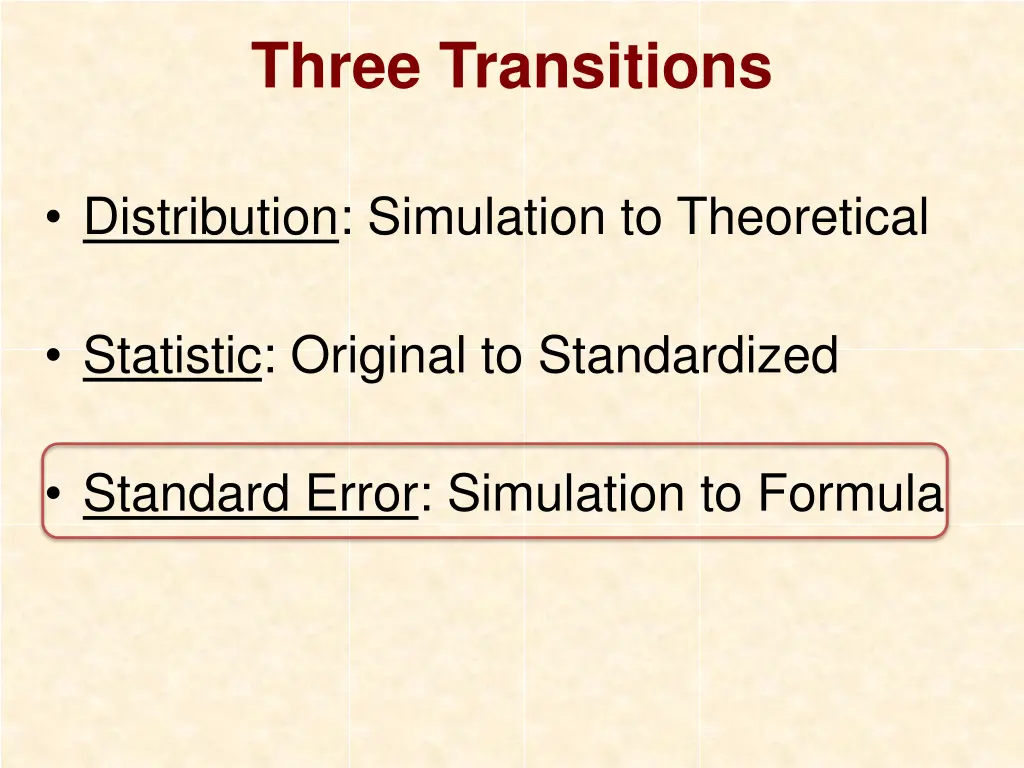 three transitions 3