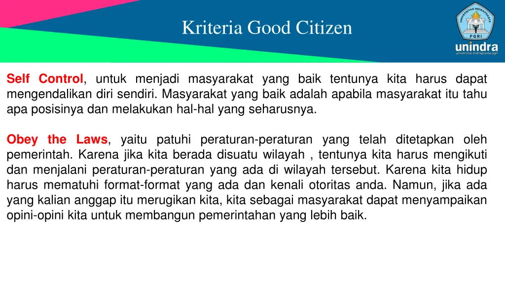 kriteria good citizen 1