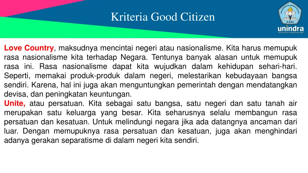 kriteria good citizen 2