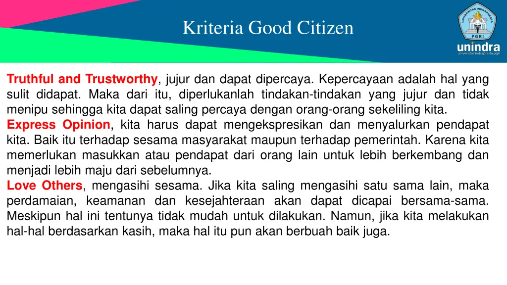 kriteria good citizen 3