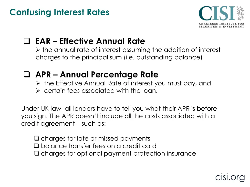 confusing interest rates