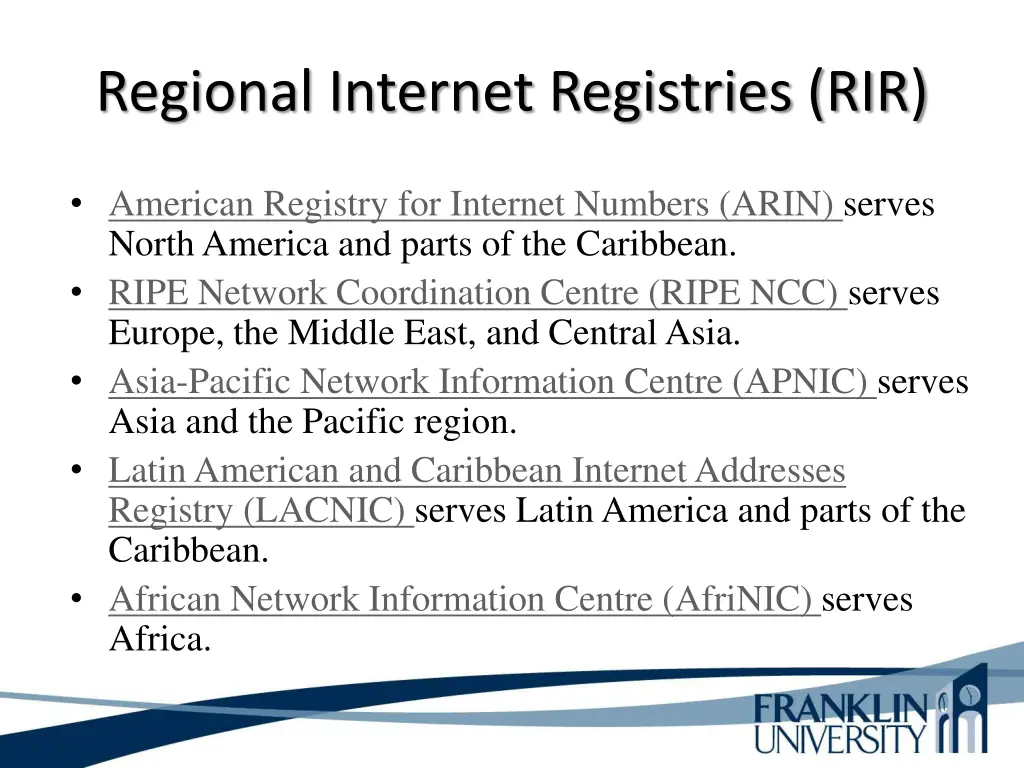 regional internet registries rir