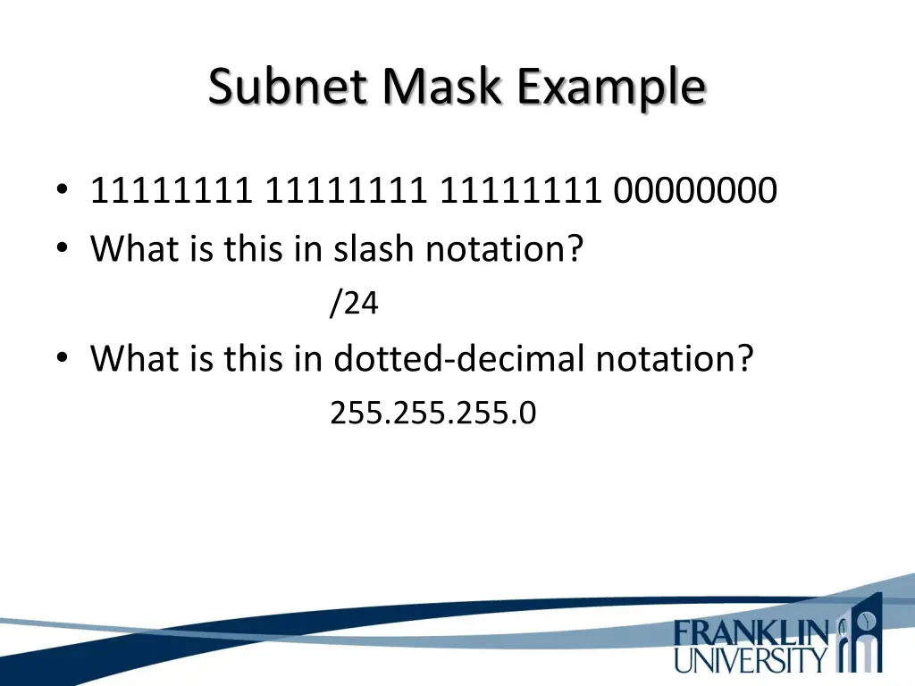 subnet mask example 1