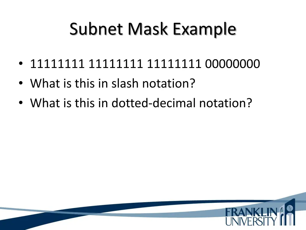 subnet mask example