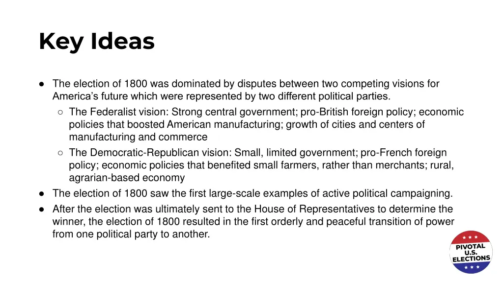 key ideas