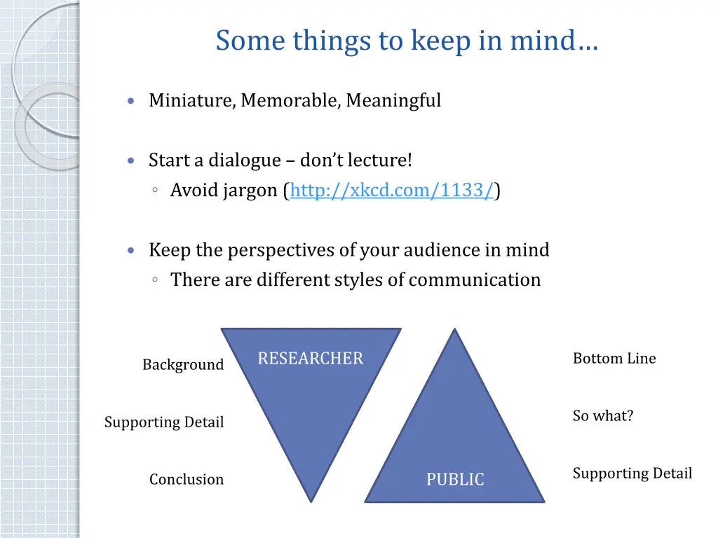 some things to keep in mind