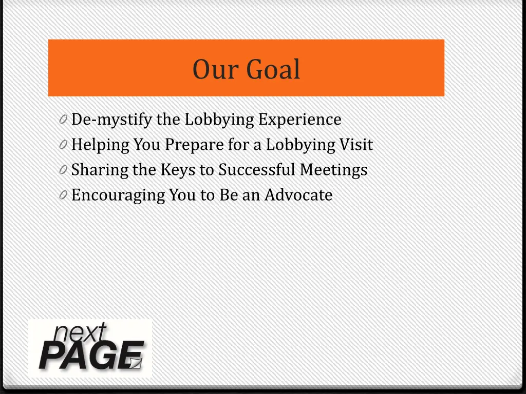our goal