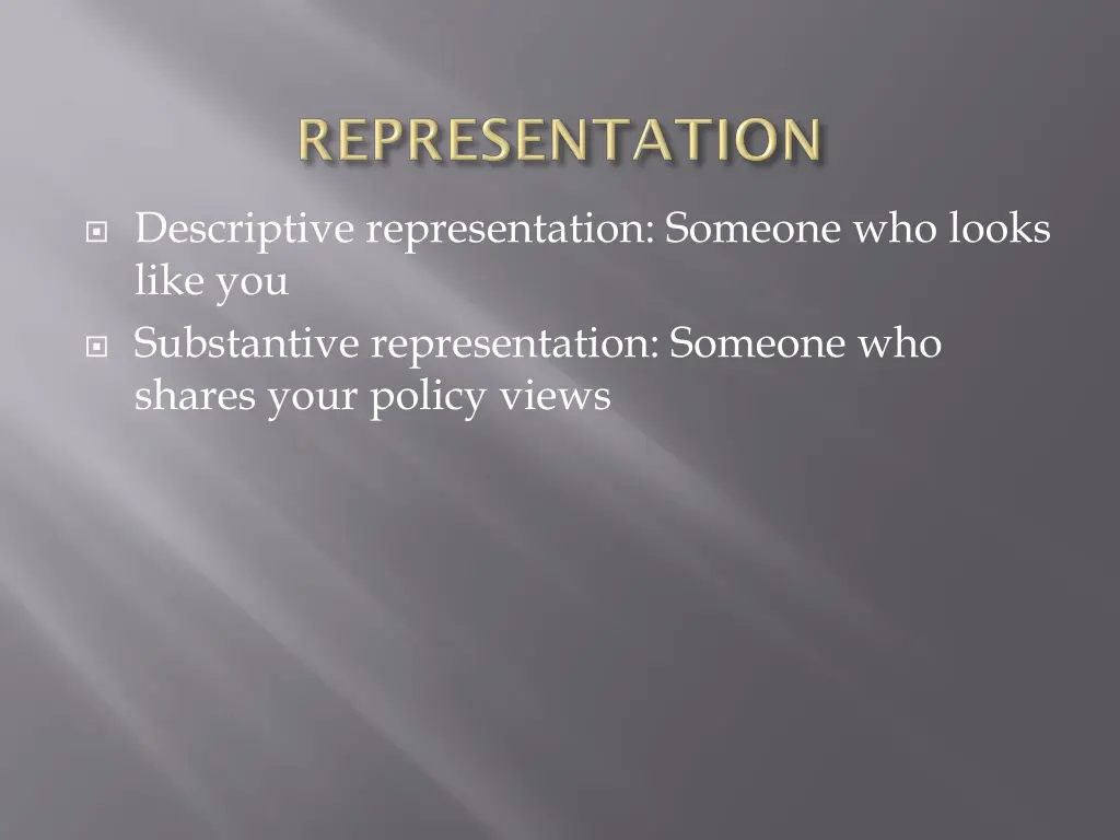 descriptive representation someone who looks like