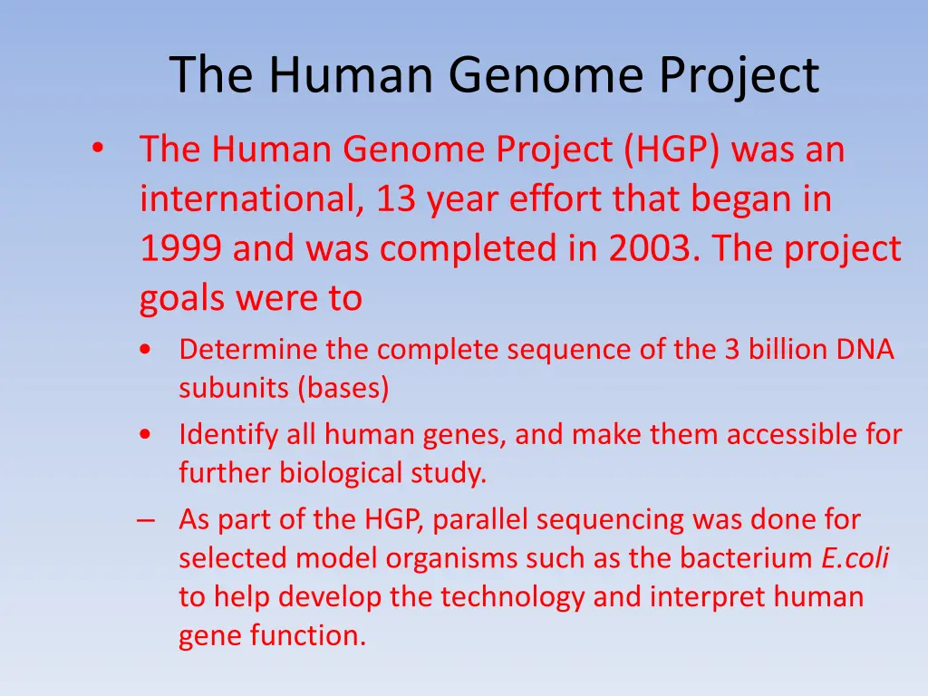 the human genome project the human genome project