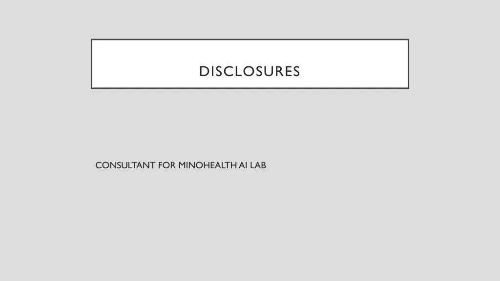 disclosures