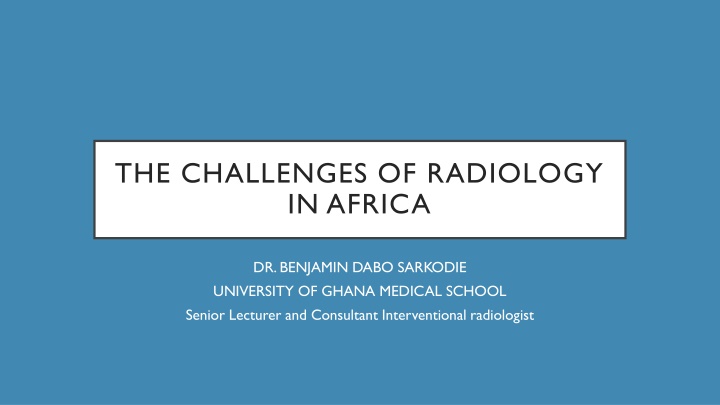the challenges of radiology in africa