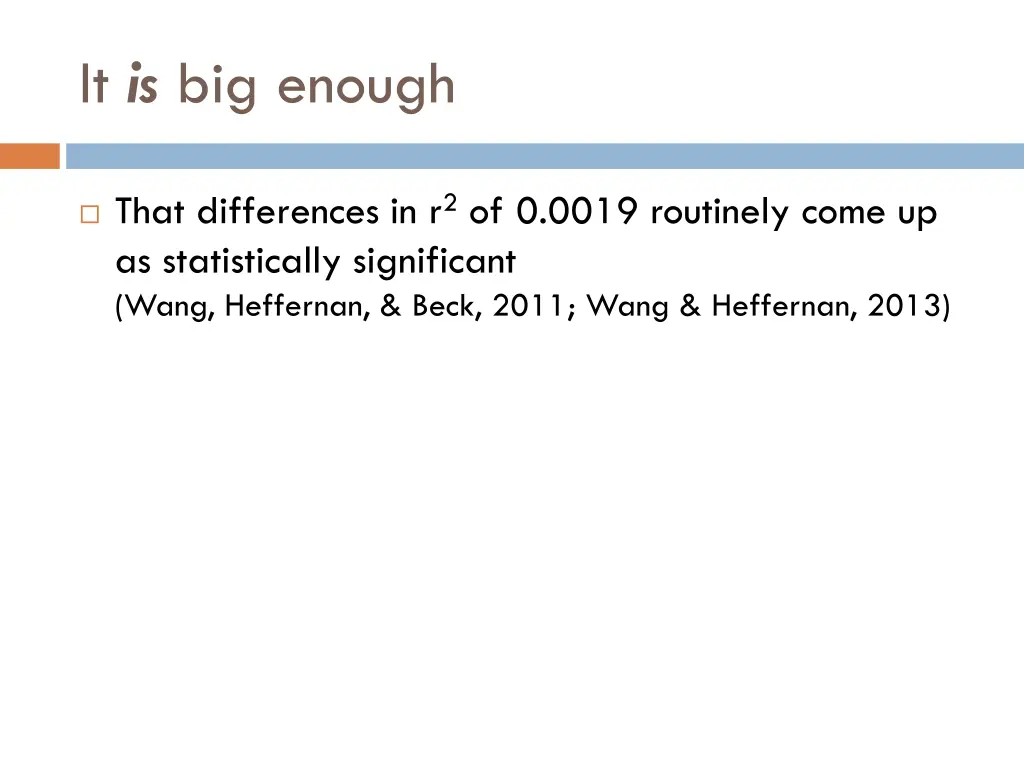 it is big enough