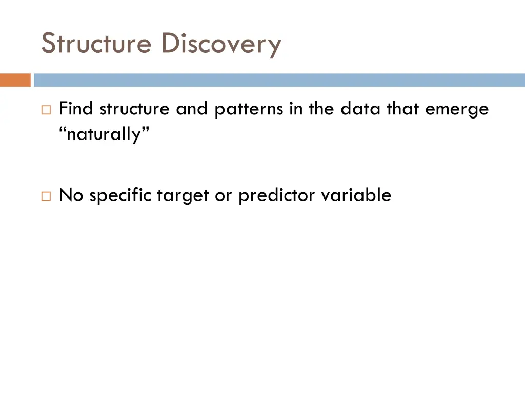 structure discovery