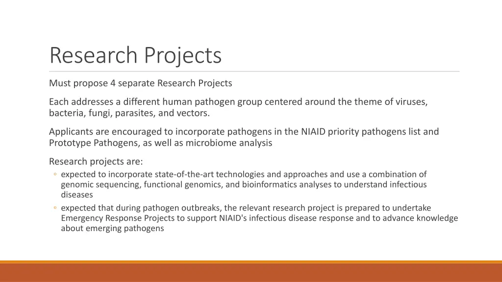 research projects