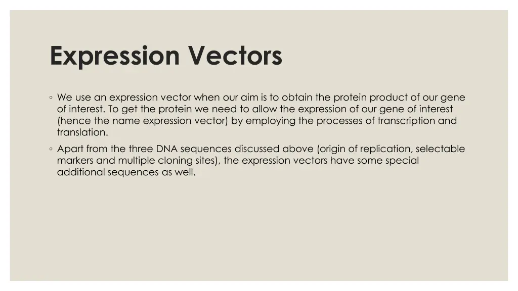 expression vectors