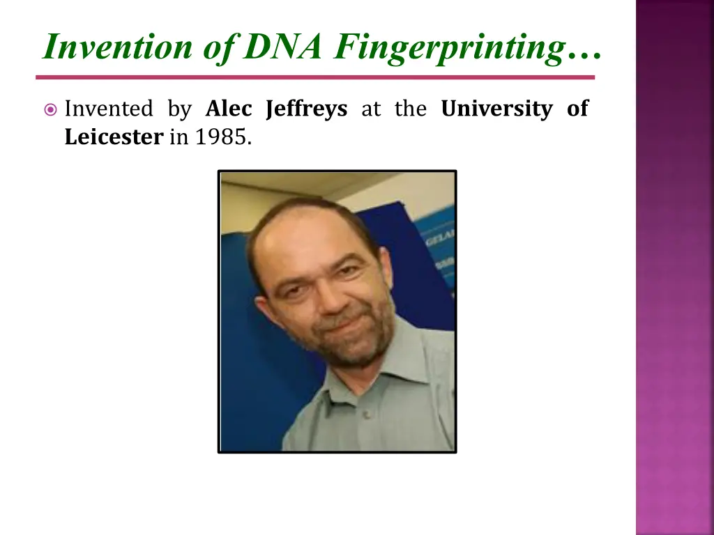 invention of dna fingerprinting