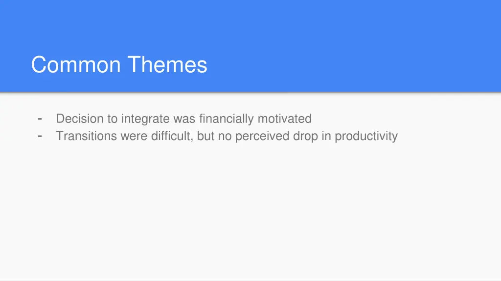 common themes
