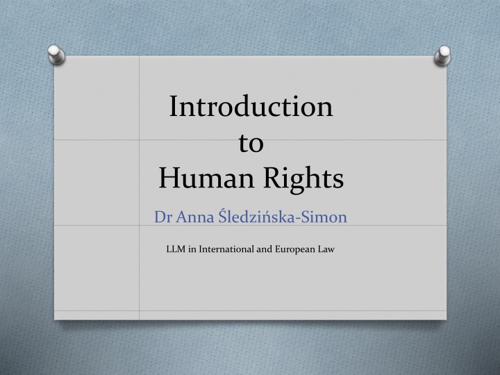 introduction to human rights