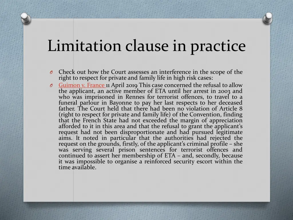 limitation clause in practice 1