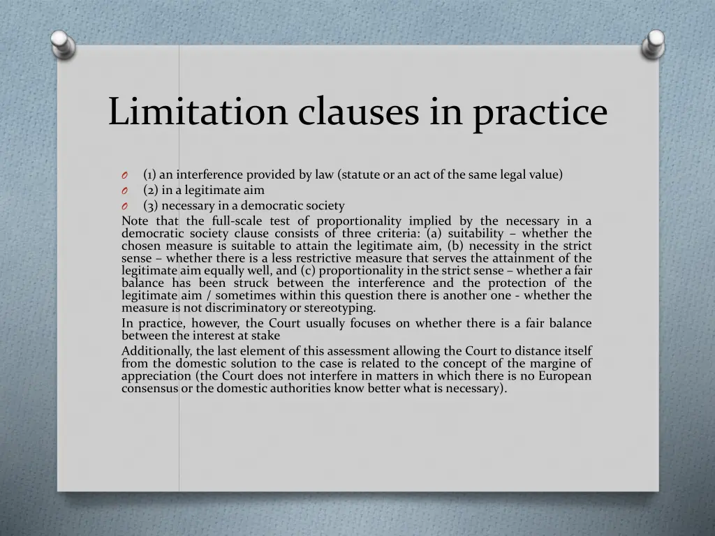 limitation clauses in practice