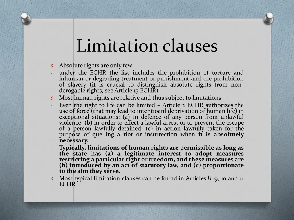limitation clauses