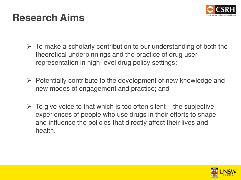 research aims