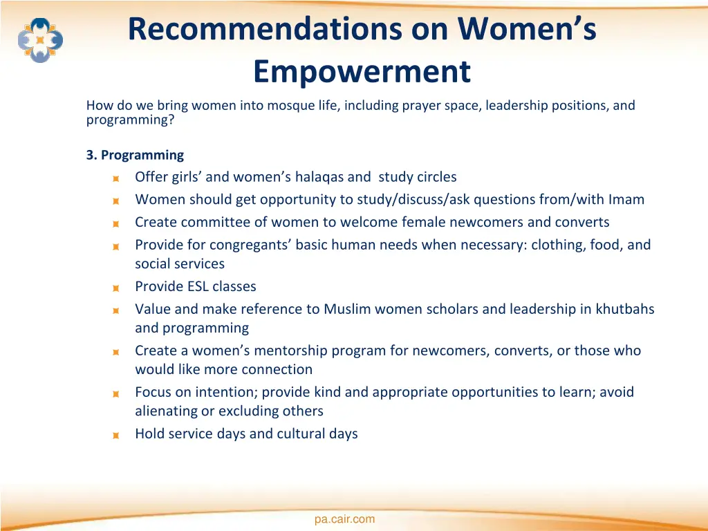 recommendations on women s empowerment 2
