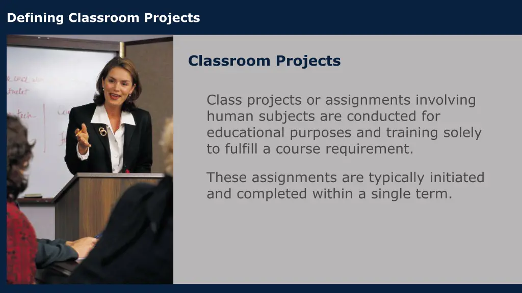 defining classroom projects