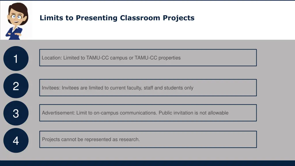 limits to presenting classroom projects 1