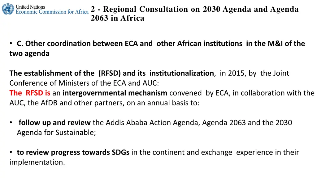2 regional consultation on 2030 agenda and agenda 6