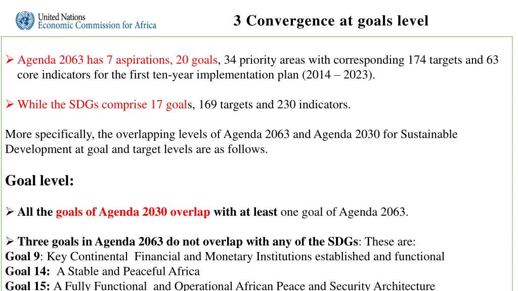 3 convergence at goals level