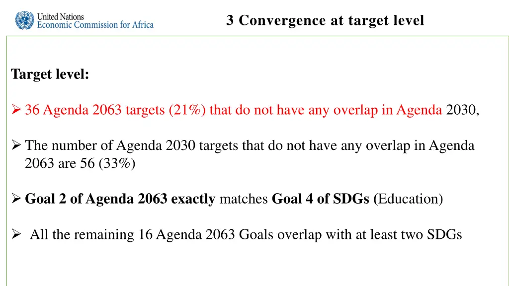 3 convergence at target level