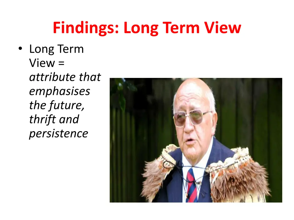 findings long term view long term view attribute