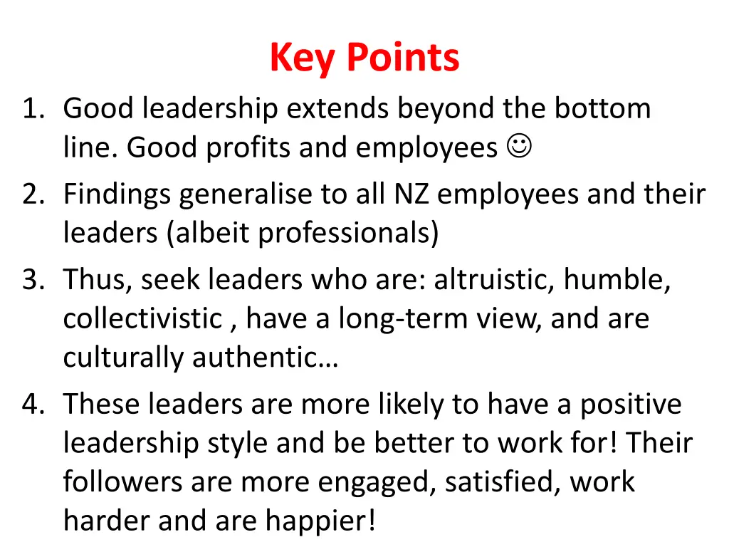 key points