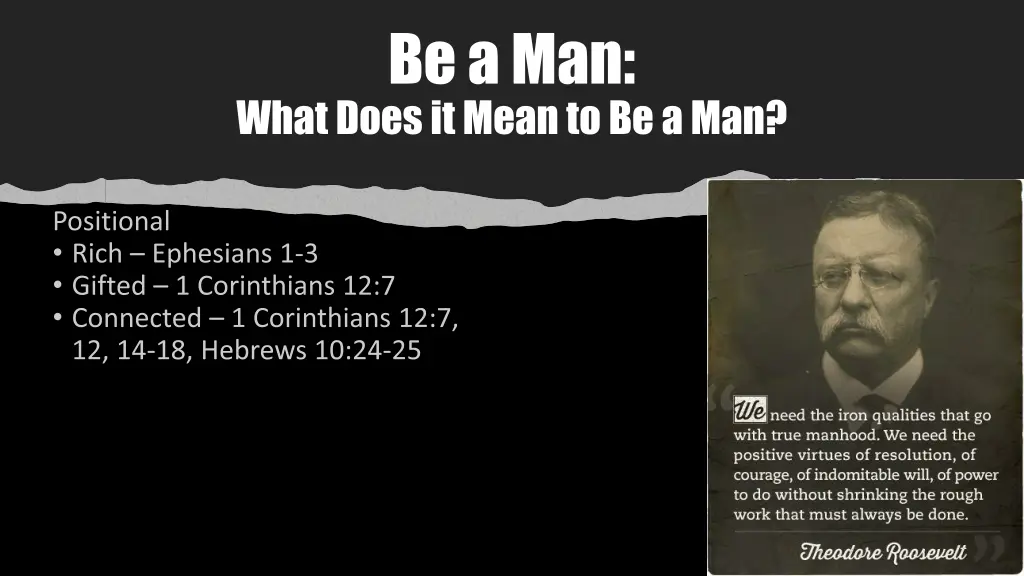 be a man 4