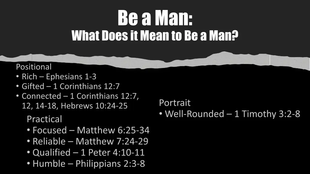 be a man 6