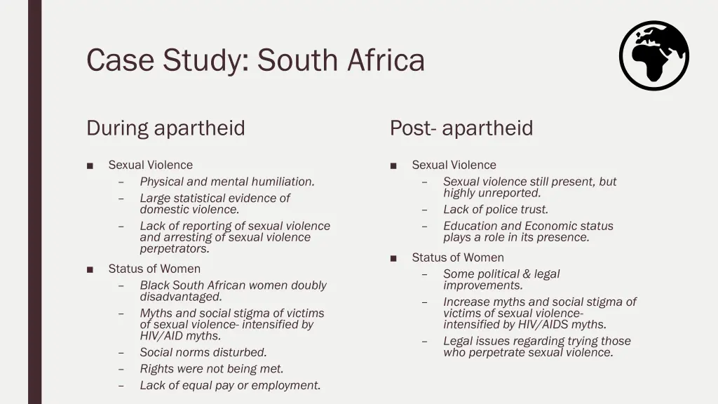 case study south africa