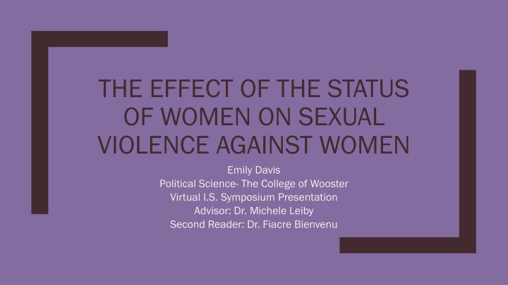 the effect of the status of women on sexual