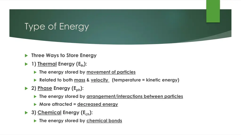 type of energy