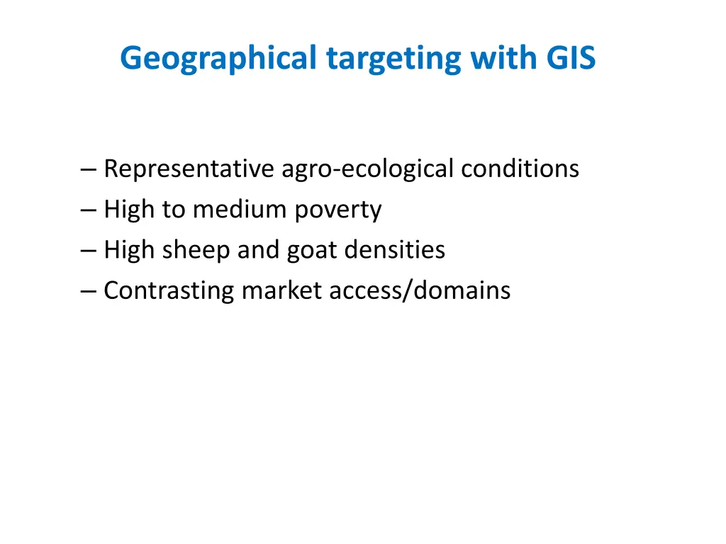 geographical targeting with gis