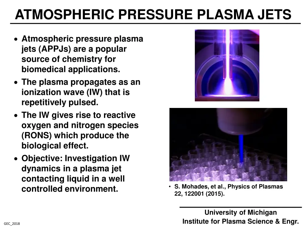 atmospheric pressure plasma jets