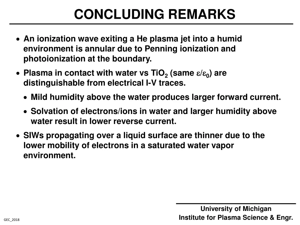 concluding remarks
