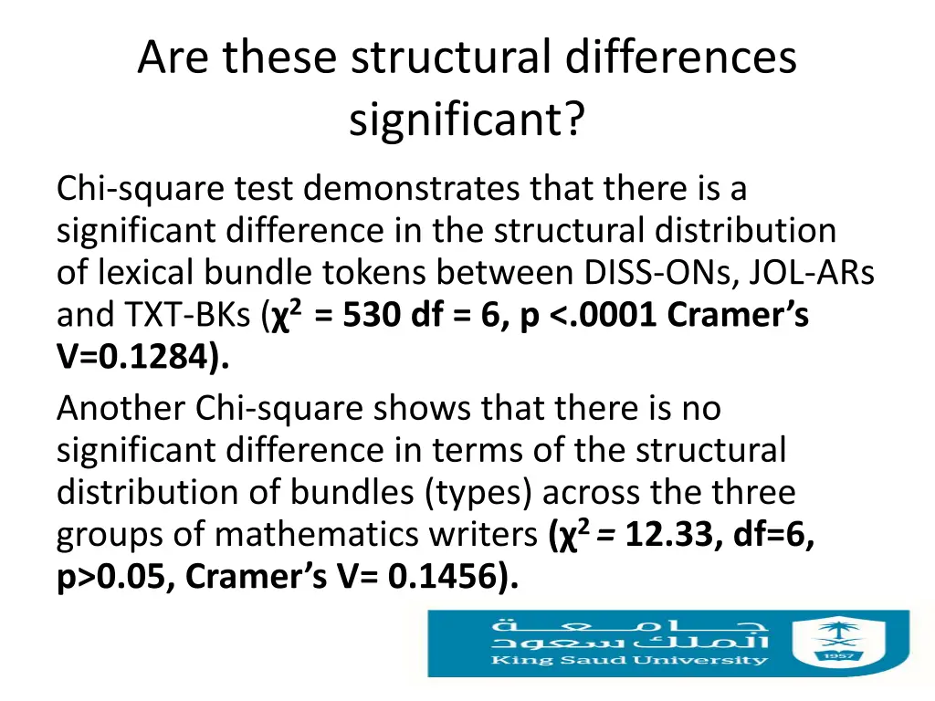 are these structural differences significant