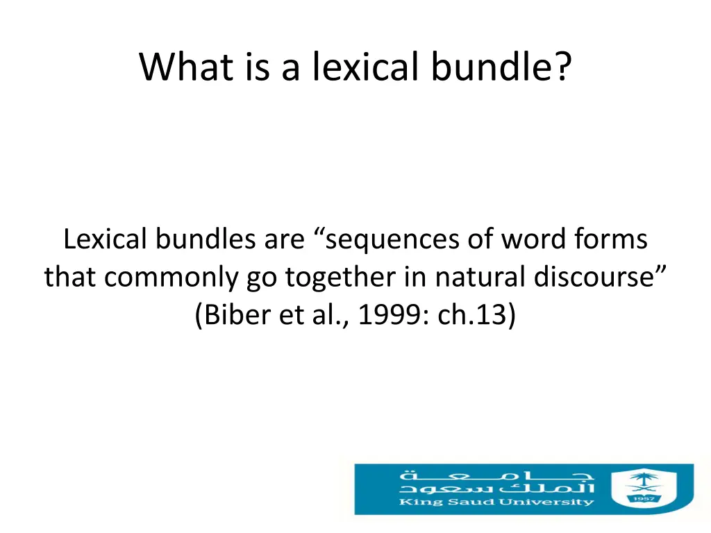 what is a lexical bundle