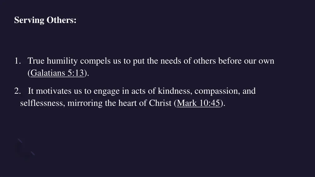 serving others