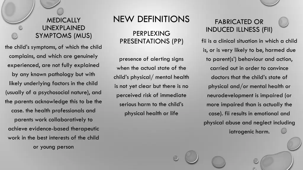 new definitions