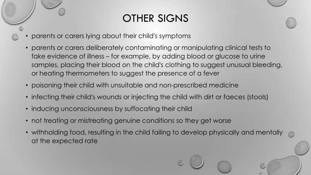 other signs
