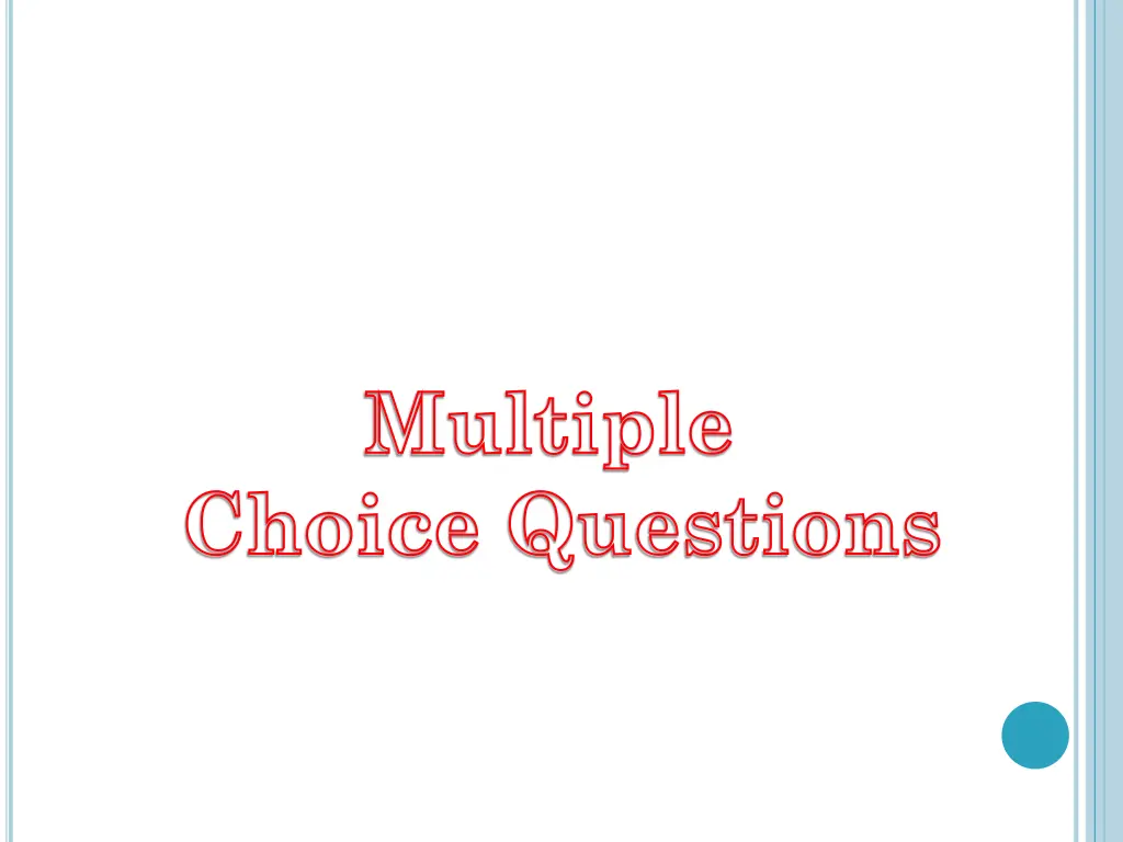 multiple choice questions